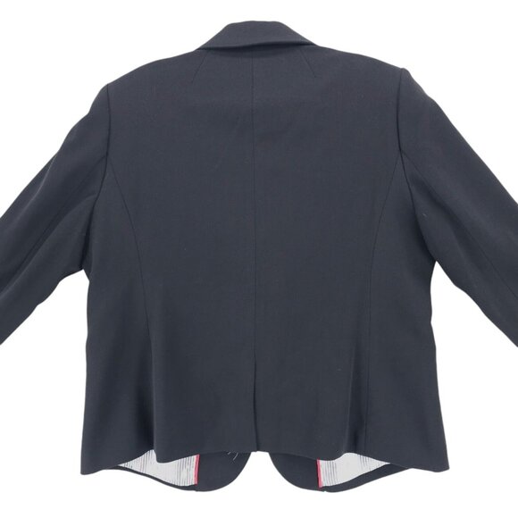 J. CREW Schoolboy Blazer Jacket Solid Black Stretch Career Casual K2899 Size XL - Picture 4 of 9